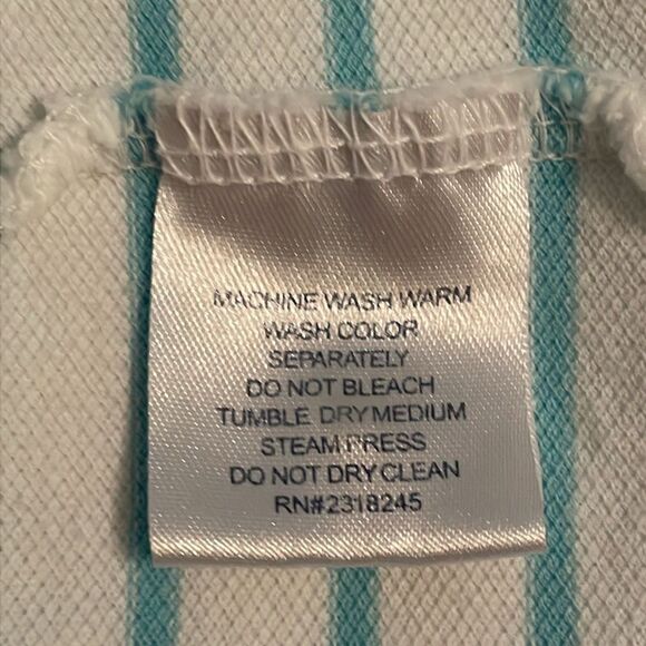 Vineyard Vines Blue Stripe Polo Shirt Mens Size Extra Large Cotton Preppy - Picture 9 of 11